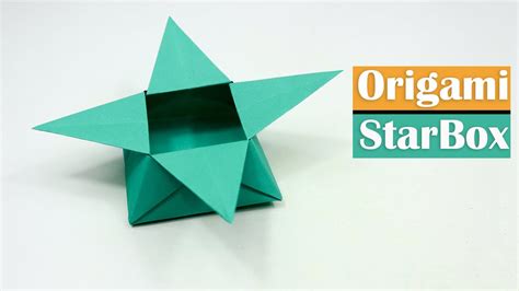 How To Make An Origami Star Box Easy Paper Star Box Folding Youtube