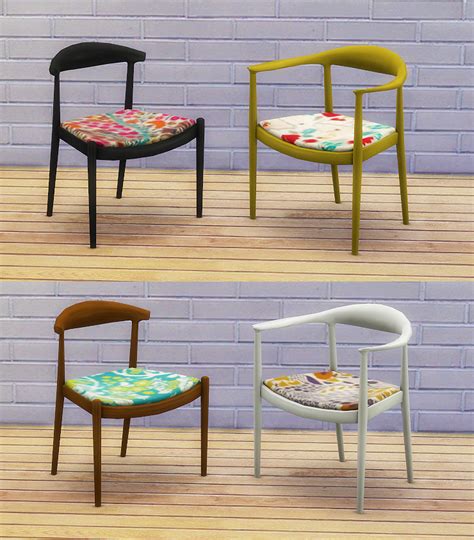Have your sims gotten a chair for every occasion? Sims 4 CC's - The Best: Danish Dining Chairs by 4PrezSims4