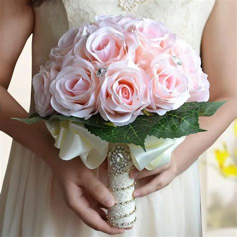In Stock Cheapest Pe Rose Bridesmaid Wedding Foam Flowers Rose Bridal
