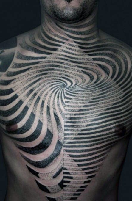 100 Optical Illusion Tattoos For Men Eye Deceiving Designs
