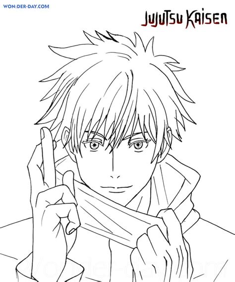 Chibi Gojo Satoru Coloring Pages Jujutsu Kaisen Coloring Pages Images