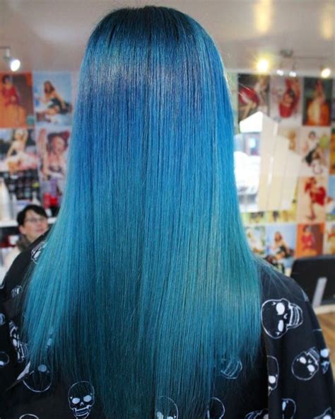 Electric Siren 💙 Blue Hair Ombré Fade Melt Colour Bleed Atomic