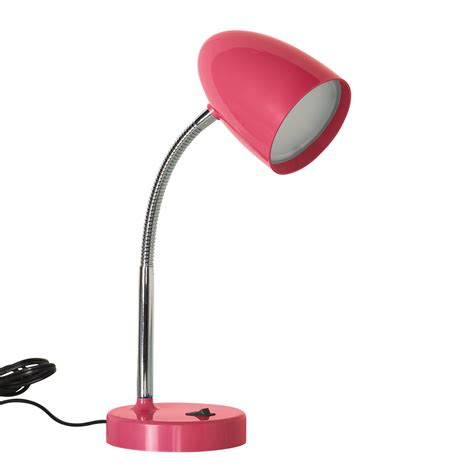 Mainstays Led Desk Lamp Flexible Metal Gooseneck Pink