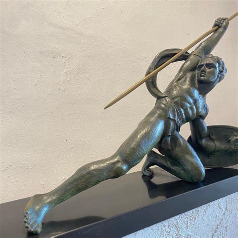 Art Deco Bronze Warrior For Sale At Pamono