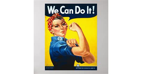 Rosie The Riveter We Can Do It Poster Print