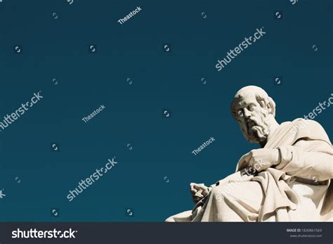 Statue Ancient Greek Philosopher Plato Athens Foto Stock 1830861569
