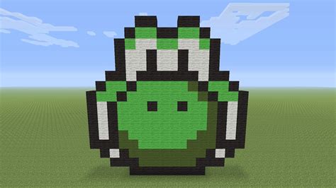 Minecraft Pixel Art Yoshi Head Youtube