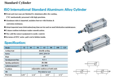 Dnc40 Standard Cylinders Dnc Iso 15552 Festo Type Pneumaengineering