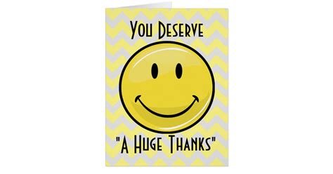 A Great Big Smile Giant Thank You Card Zazzle