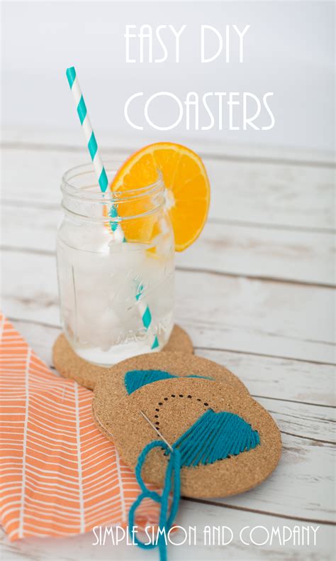 Diy Hand Stitched Drink Coasters Simple Simon And Company