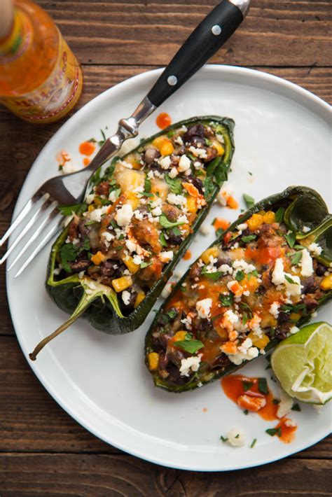 Chorizo And Black Bean Stuffed Poblano Peppers Will Cook For Friends