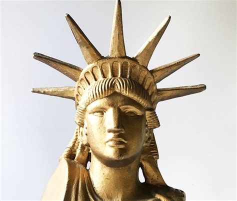 1967 Vintage Bronzed Metal Statue Of Liberty Bust Sculpture Etsy