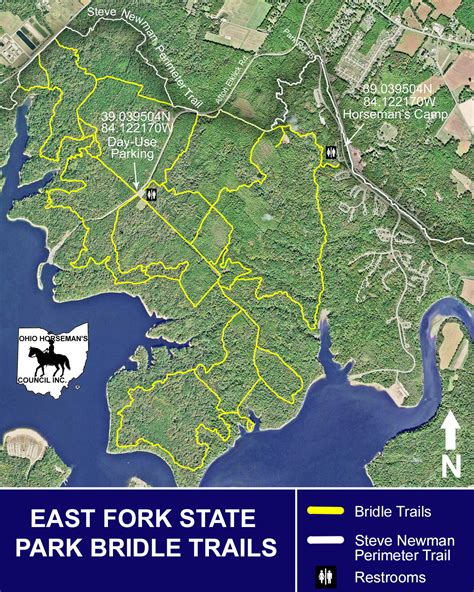 East Fork Lake Hiking Map New River Kayaking Map