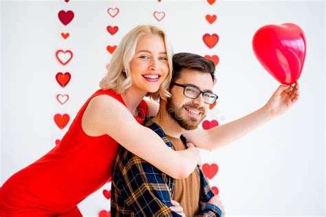 Couple Celebrating Valentine Day Stock Photo Image Of Romance Face