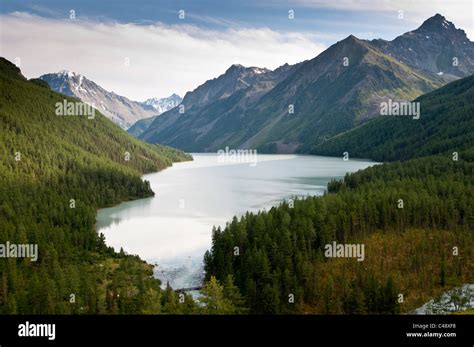 Lake Kucherla Mt Belukha Park Altai Republic Siberia Russia Stock