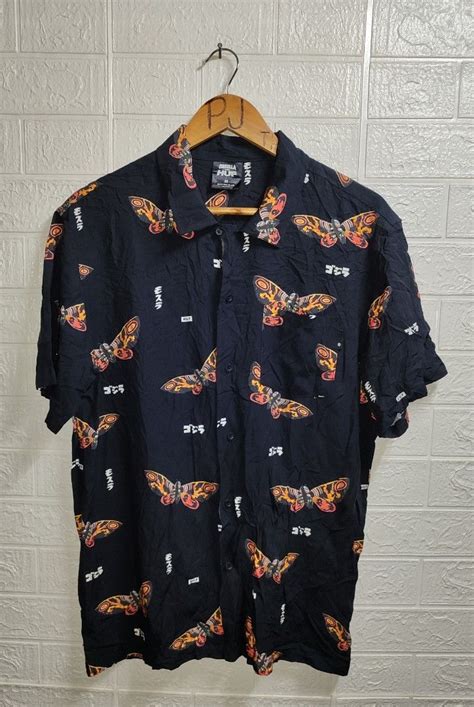 Godzilla Vs Huf Mothra Resort Polo Mens Fashion Tops And Sets Tshirts