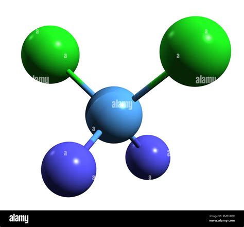 3d Image Of Dichlorodifluoromethane Skeletal Formula Molecular