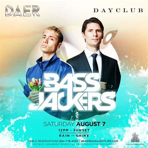 Bassjackers Tickets At Daer Dayclub South Florida In Hollywood By Daer Dayclub South Florida Tixr