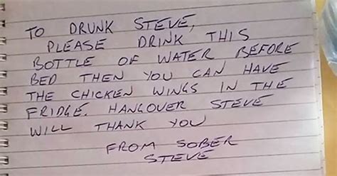 Guy Leaves Note To His Drunk Future Self The Answer He