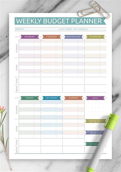 Track your weekly spending with this free printable weekly. Download Printable Weekly Budget - Casual Style PDF
