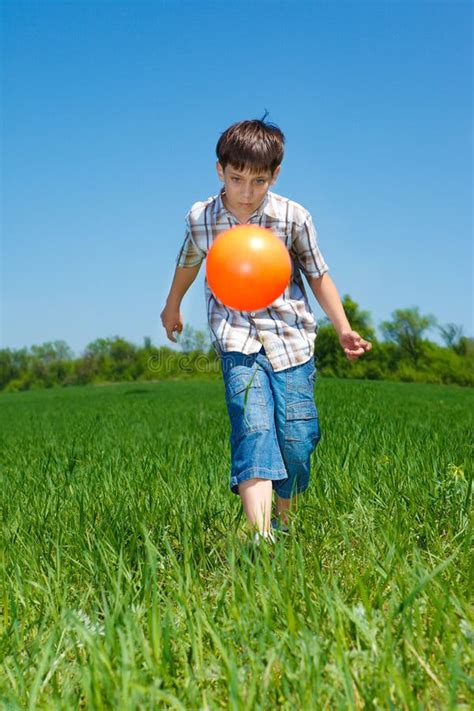 Boy Playing With A Ball Stock Photo Image Of Happy Sport 28894828