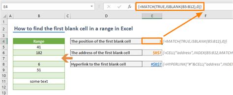 How To Find The First Blank Cell In A Range In Excel