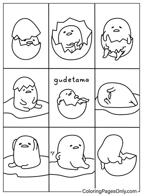 Gudetama Coloring Page To Print Free Printable Coloring Pages