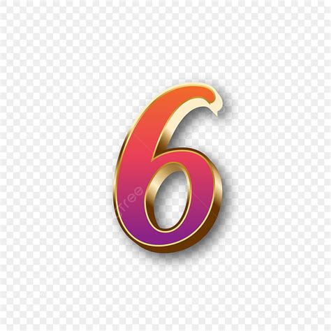 Number 6 Vector Design Images 3d Colorful Number 6 3d Letters 3d
