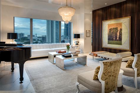 Luxurious High Rise Condo Contemporary Living Room Houston By