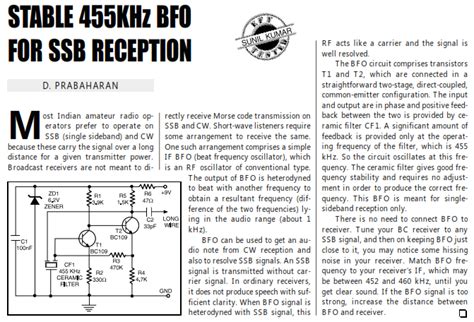 Hobby Electronics Circuits Stable 455khz Bfo For Ssb Reception