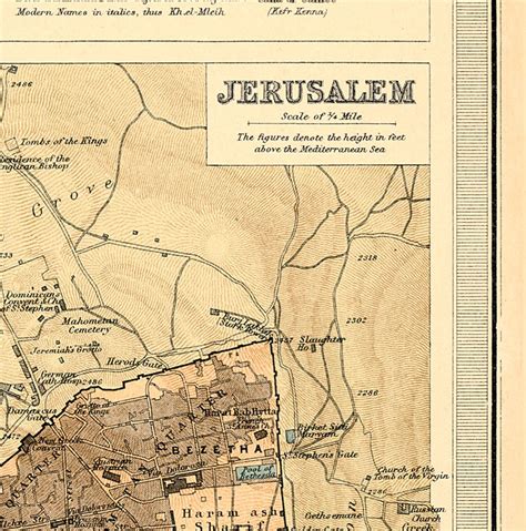 Old Map Of Palestine 1920 Vintage Maps And Prints