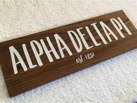Alpha Delta Pi Wooden Sign Adpi Sorority T Sorority Wall Decor