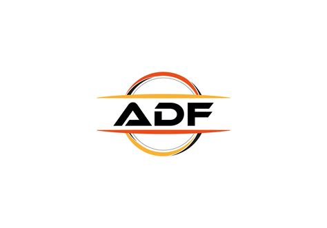 Adf Letra Realeza Mandala Forma Logo Adf Cepillo Arte Logo Adf Logo