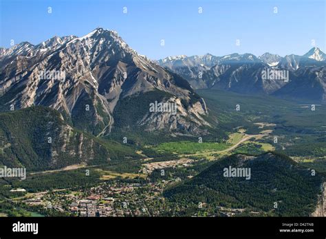 Cascade Mountain Banff City Alberta Canada Stock Photo Alamy