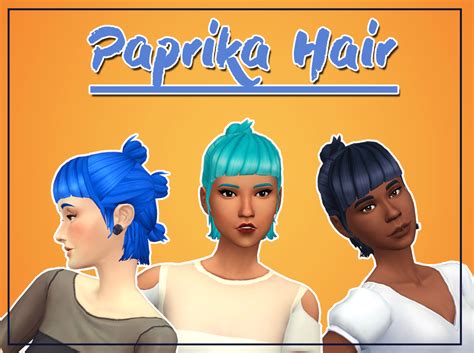Paprika Hair By Teanmoon Hair Sims Hair Dreads Styles