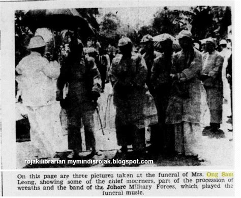 Newspapersg is an online resource of current and historic singapore and malaya newspapers. Rojak Librarian: Funeral of Mrs Ong Sam Leong (Bukit Brown)