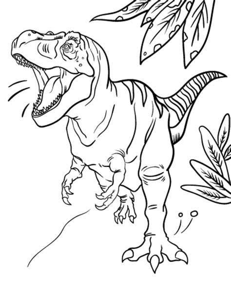 Kids n funde ausmalbild dinosaurier 2 tyrannosa. Printable Tyrannosaurus rex coloring page. Free PDF download at http://coloringcafe.com/coloring ...