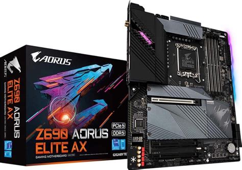 Gigabyte Z Aorus Elite AX Rev X ATX Motherboard Th Gen LGA Socket DDR Support