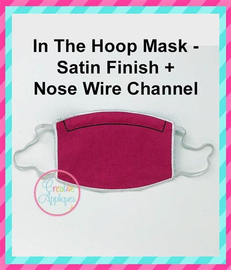 5 Sizes In The Hoop Face Mask Digital Machine Embroidery Etsy