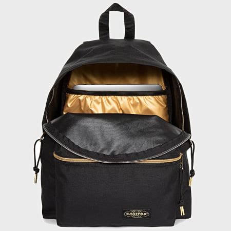 Les dos et les bretelles sont rembourrés. Eastpak - Sac A Dos Padded Pak'r Goldout Noir Doré ...