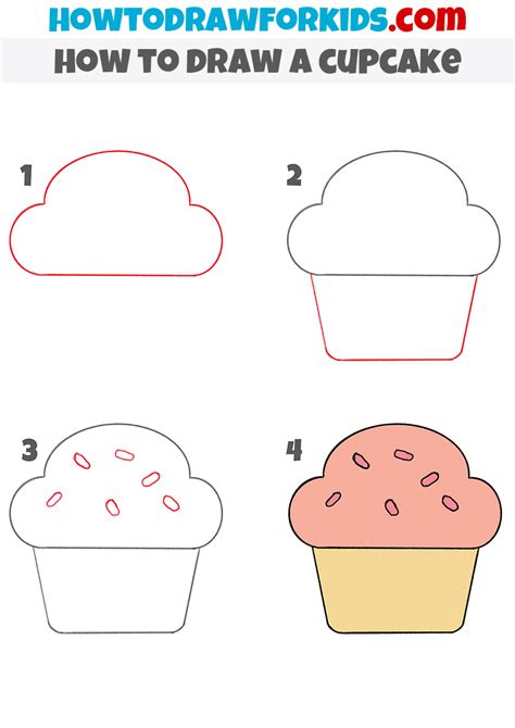 How To Draw A Cupcake For Kindergarten Easy Drawing Tutorial For Kids