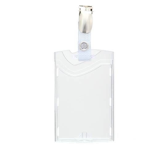 Format horizontal pour 2 cartes coloris : Porte-Badge rigide 1 face translucide/1 face dépolie ...