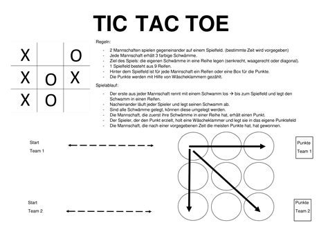 Anleitung Tic Tac Toe Unterrichtsmaterial Im Fach Sport