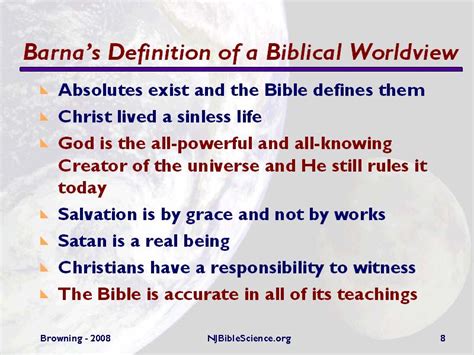 Barnas Definition Of A Biblical Worldview