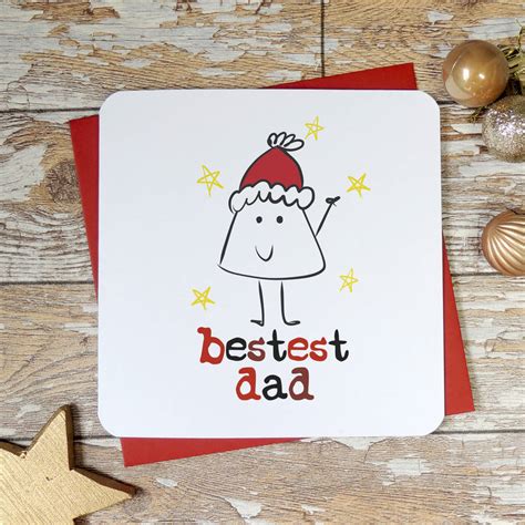 Bestest Dad Funny Christmas Greeting Card By Parsy Card Co