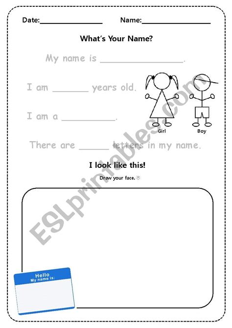 What´s Your Name Esl Worksheet By Jackiis2
