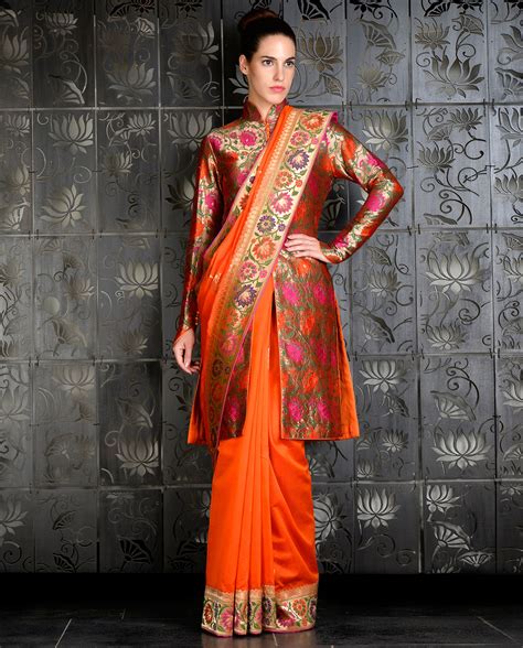 Wear Your Style On Your Sleeve Throw A Jacket Over That Saree 10 Ways To Wear Sarees With