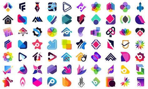 Abstract Vector Set Super Collection Eye Catching Logo Company Business