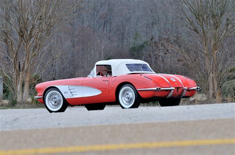 1958 Chevrolet Corvette Red Muscle Classic Old Usa