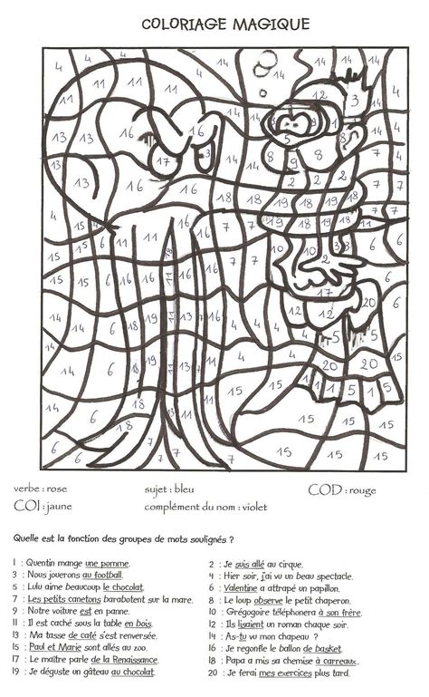 coloriages magiques French Learning Games, Teaching French, Fun